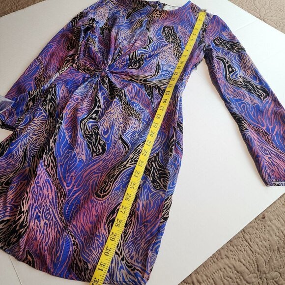 Paris Atelier And Other Stories size 2 twist knot dress abstract print - Picture 10 of 14